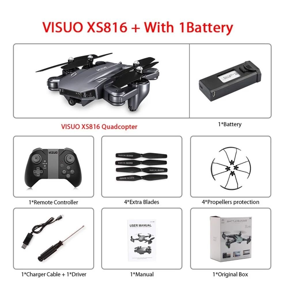 RC Drone 4K Dual Camera WIFI FPV Selfie Drone