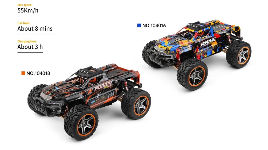 Whizplaymart 2.4G RC Car Large Alloy Electric Crawler Car
