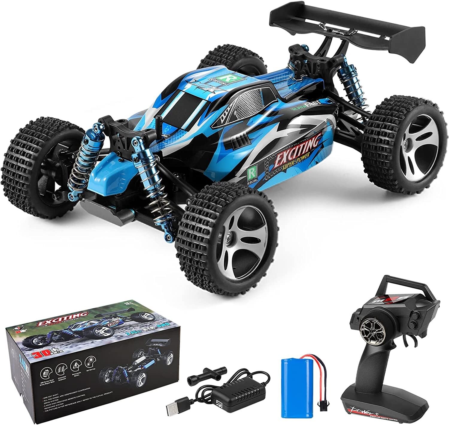 Whizplaymart RC Car 1/18 4WD 2.4G Radio Control Remote Vehicle Models Full Propotional