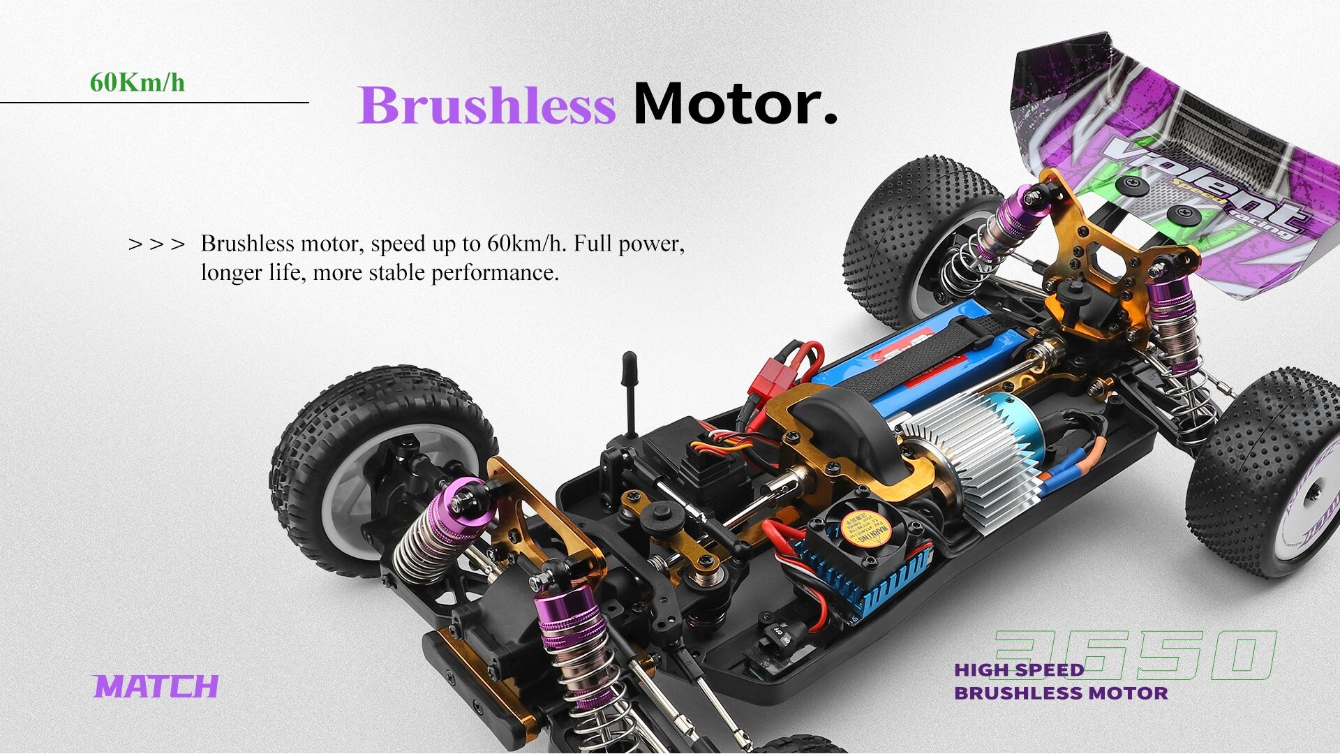 Whizplaymart RC Car Brushless Metal Chassis 4WD