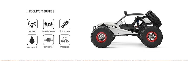 Whizplaymart RC Car Rock Off-Road Racing Vehicle RC Crawler Truck