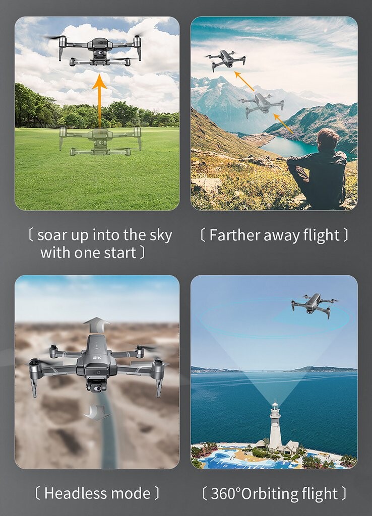 Drón RC Gimbal 2-tsleas 4K HD EIS Ceamara GPS WiFi 5G Quadcopter.