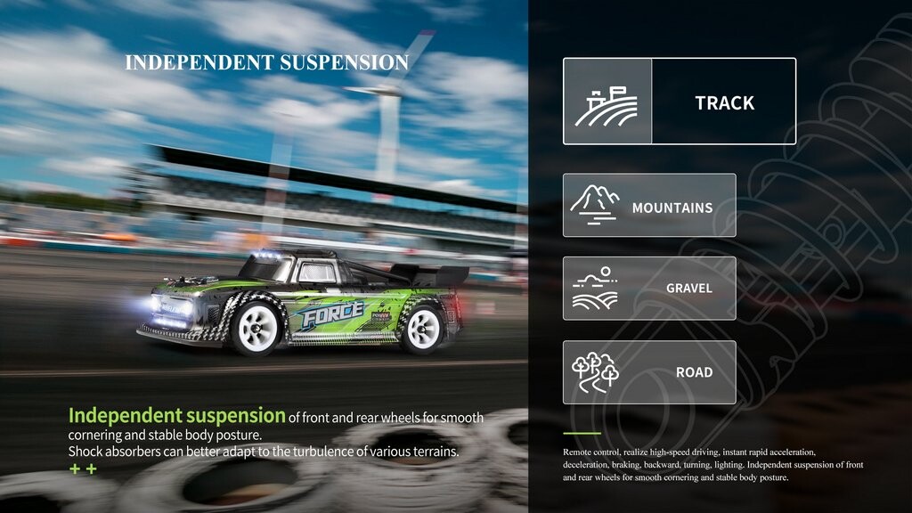 Whizplaymart Carr Rc 4WD Tiománaí Fairsing Antóin Táirgí Réamh-Shraith