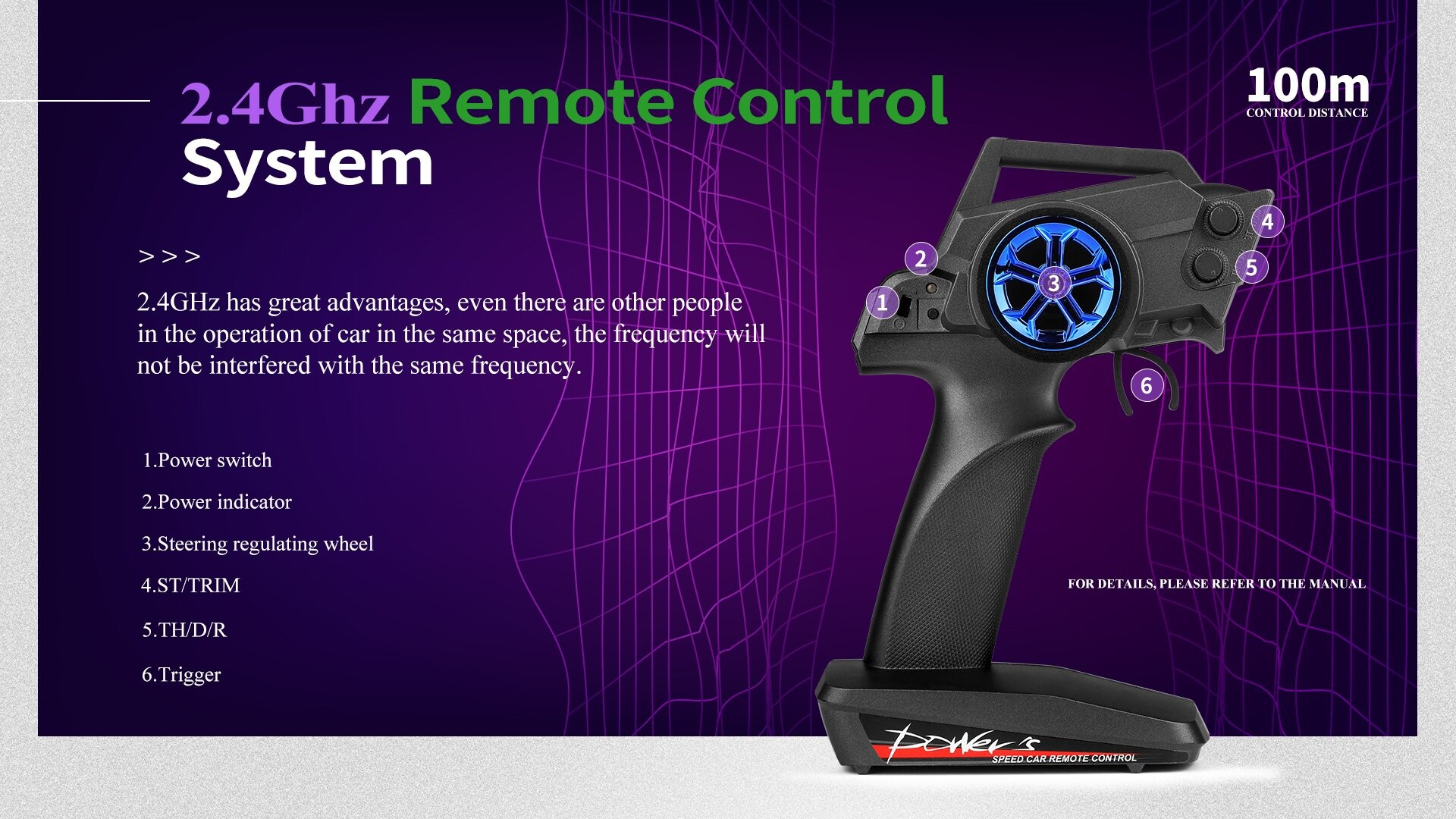 Whizplaymart Gluaisteán RC Brúshlais Dromchla Miotail 4WD