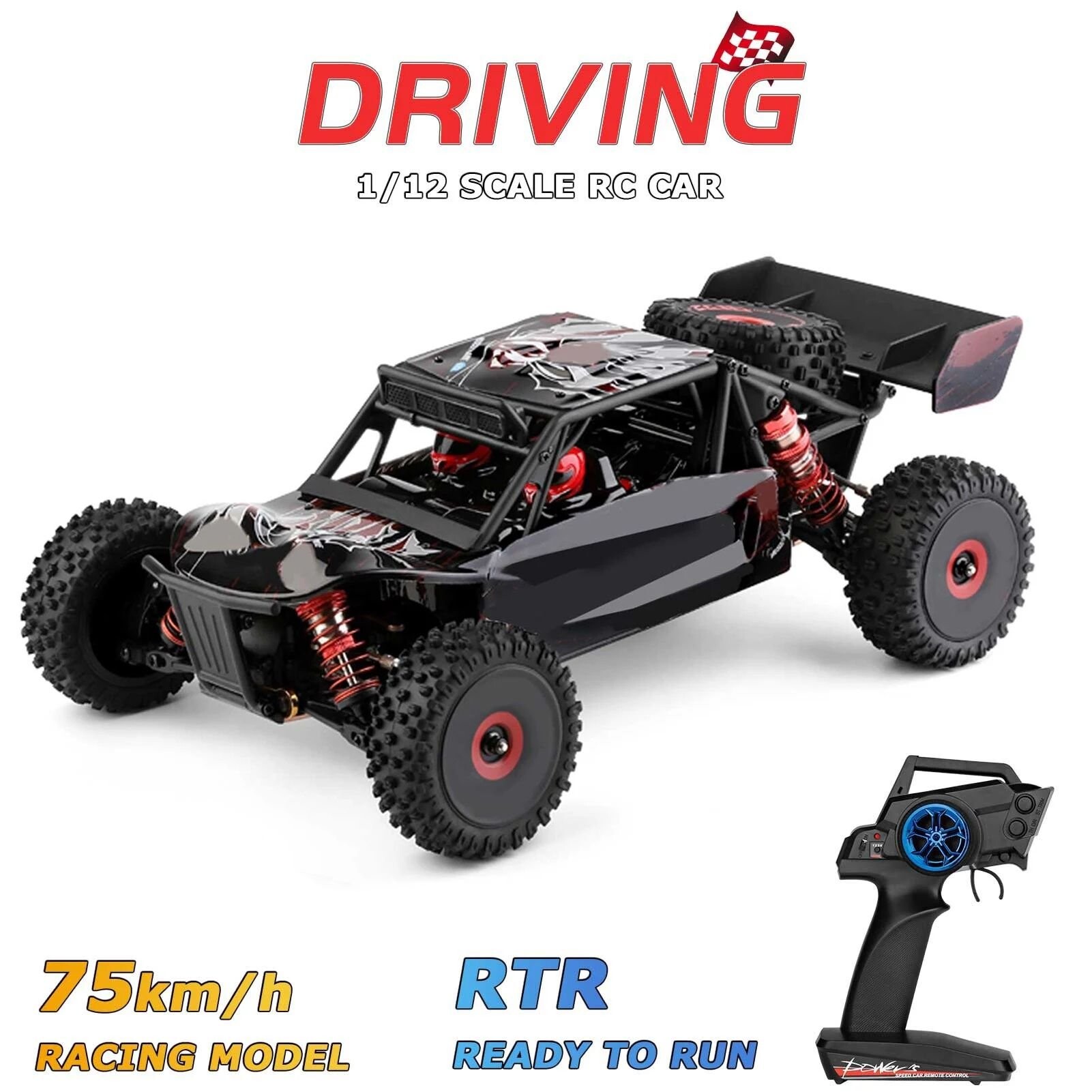 Whizplaymart Fearas RC V2 2.4G Brushless 4WD Leictreachas Car.