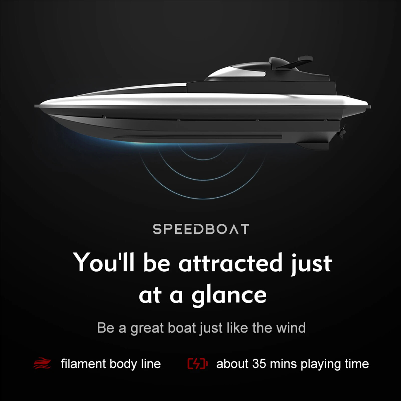 Remote Control Boat Waterproof Rechargeable Model Radio Electric Speedboat