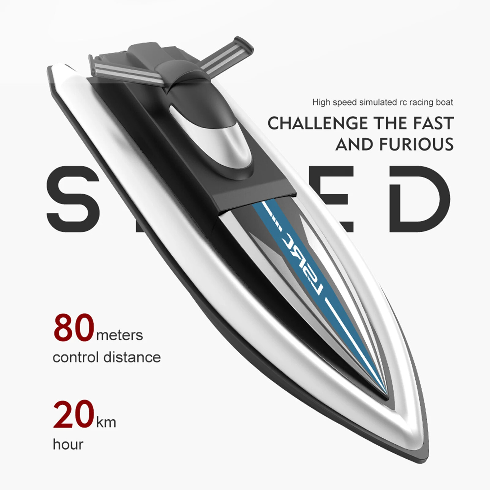 Remote Control Boat Waterproof Rechargeable Model Radio Electric Speedboat