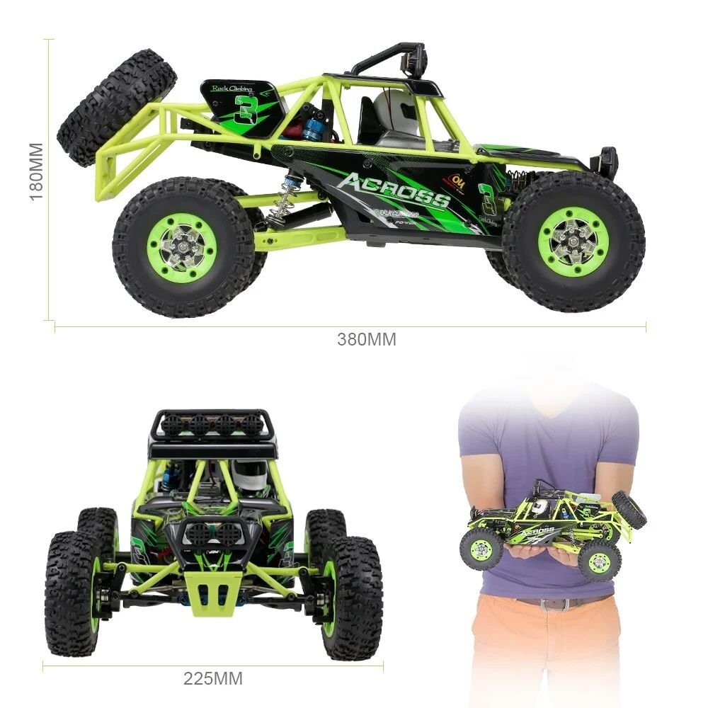 Whizplaymart 2.4G 1:12 4WD Crawler RC Car With LED Light