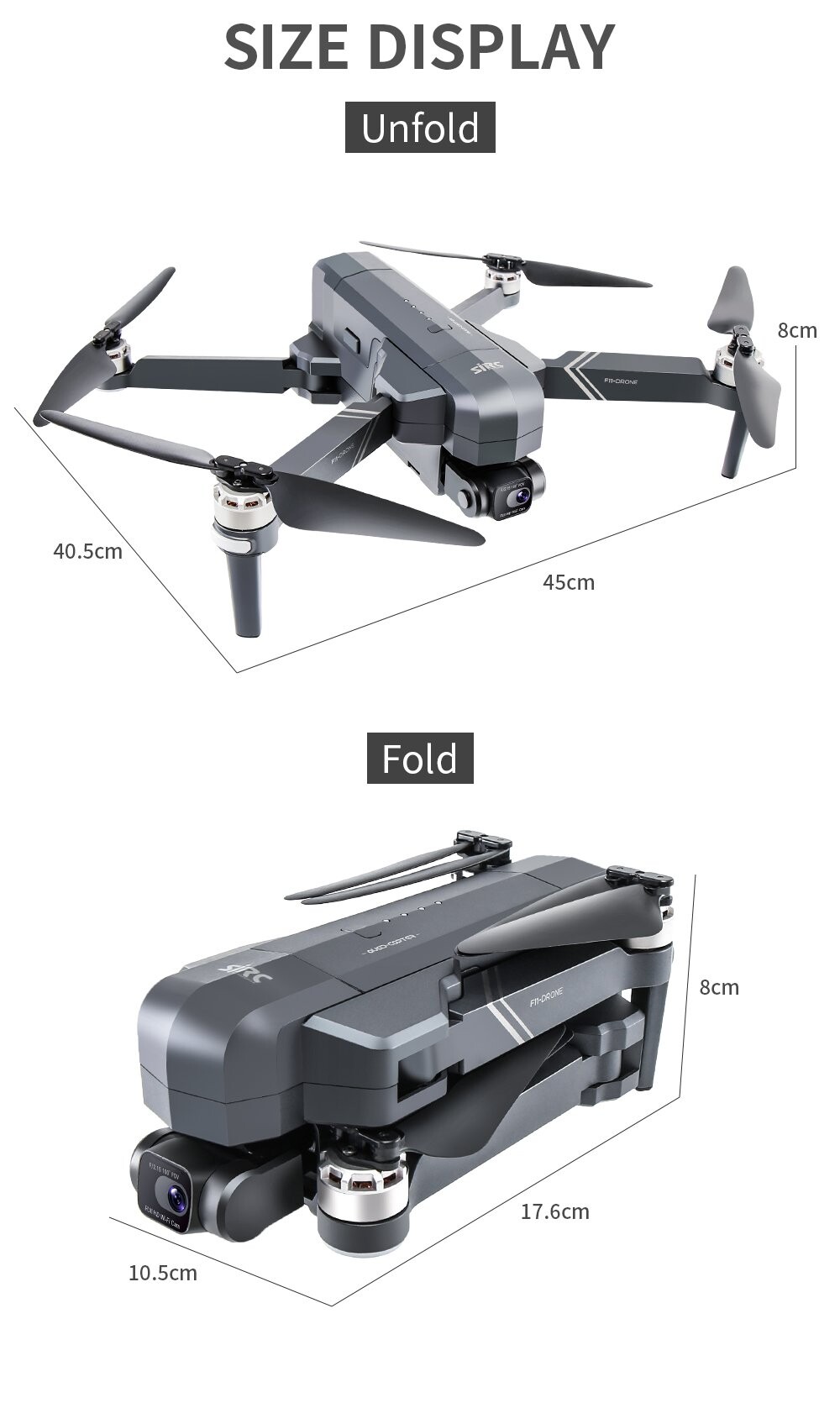5G Wifi FPV GPS RC 4K Camera 2-axis Gimbal RC Drone