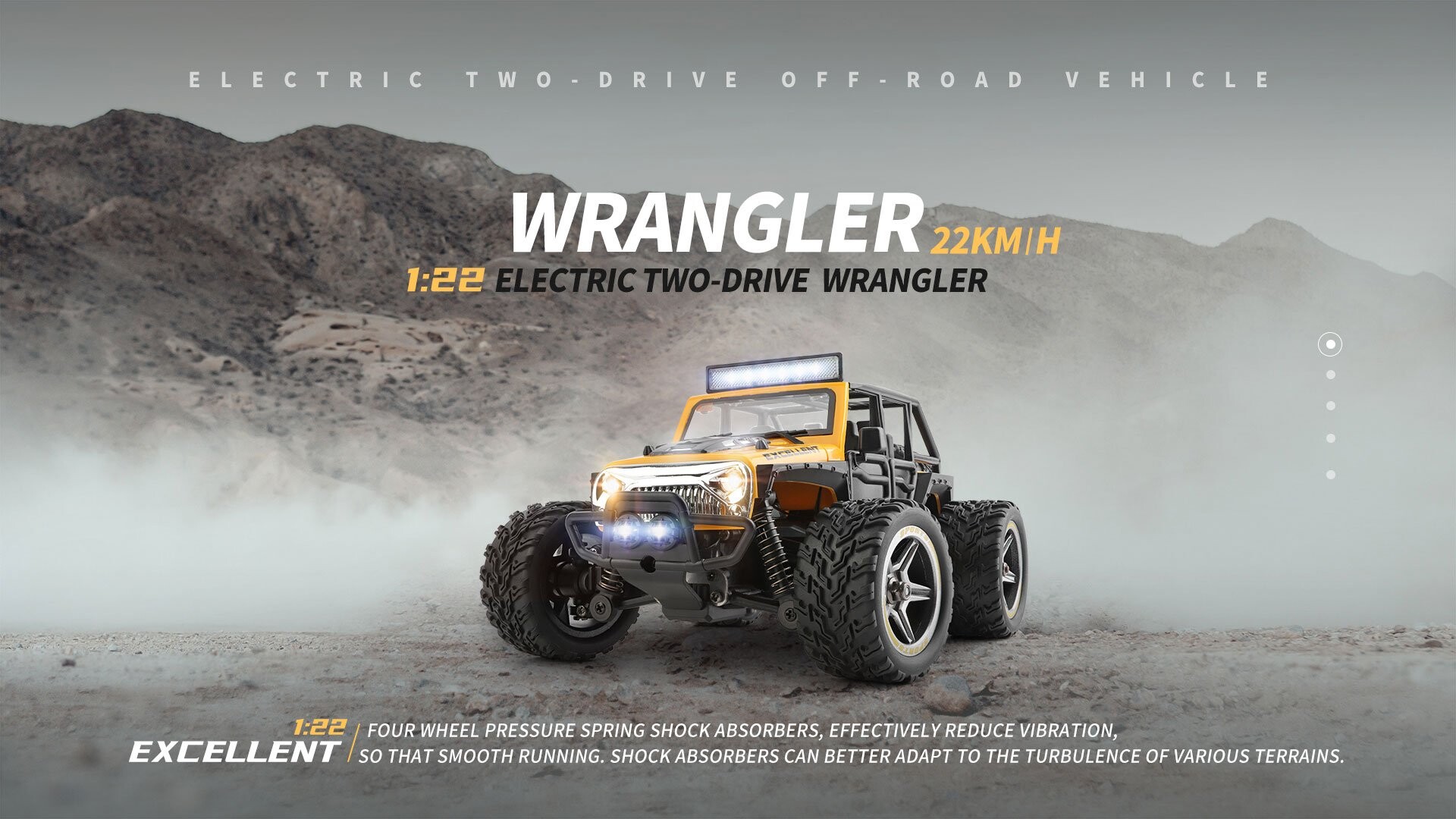 Whizplaymart Mini RC Car 2WD Off-Road Vehicle With Light