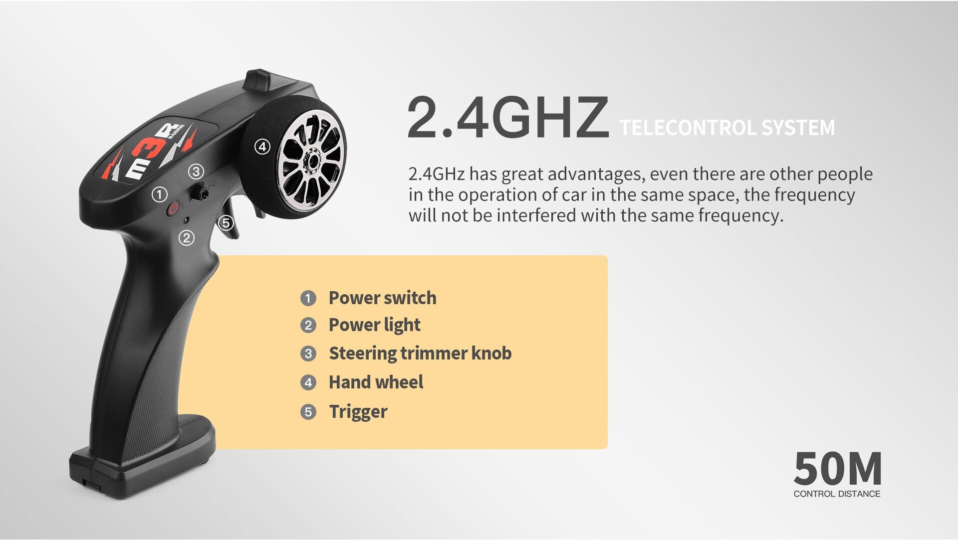 Whizplaymart Mini RC Car 2WD Off-Road Vehicle With Light