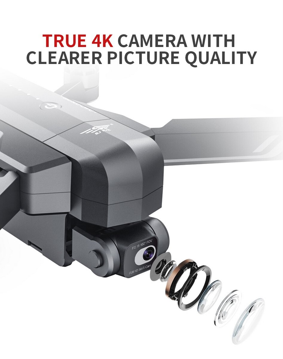 4K Drones 3KM WIFI GPS EIS 2-axis Anti-Shake Gimbal