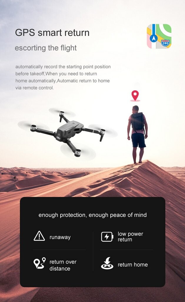 GPS RC Drone 4K HD Camera 2 Axis Gimbal WiFi FPV