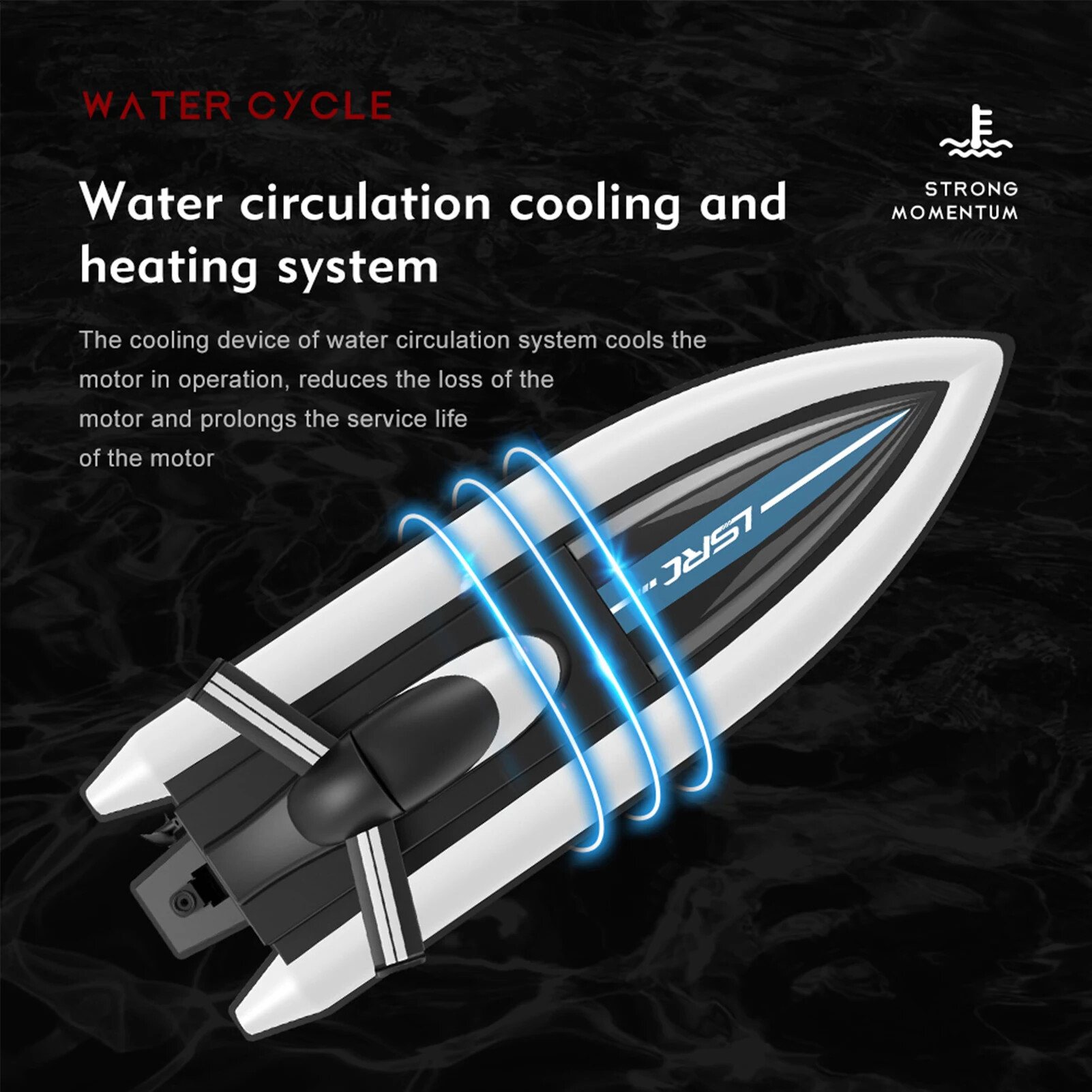 Remote Control Boat Waterproof Rechargeable Model Radio Electric Speedboat