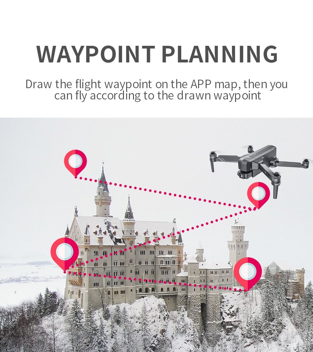 4K Drones 3KM WIFI GPS EIS 2-axis Anti-Shake GimbalDrones 4K avec WIFI 3KM, GPS, EIS et nacelle anti-vibrations à 2 axes
