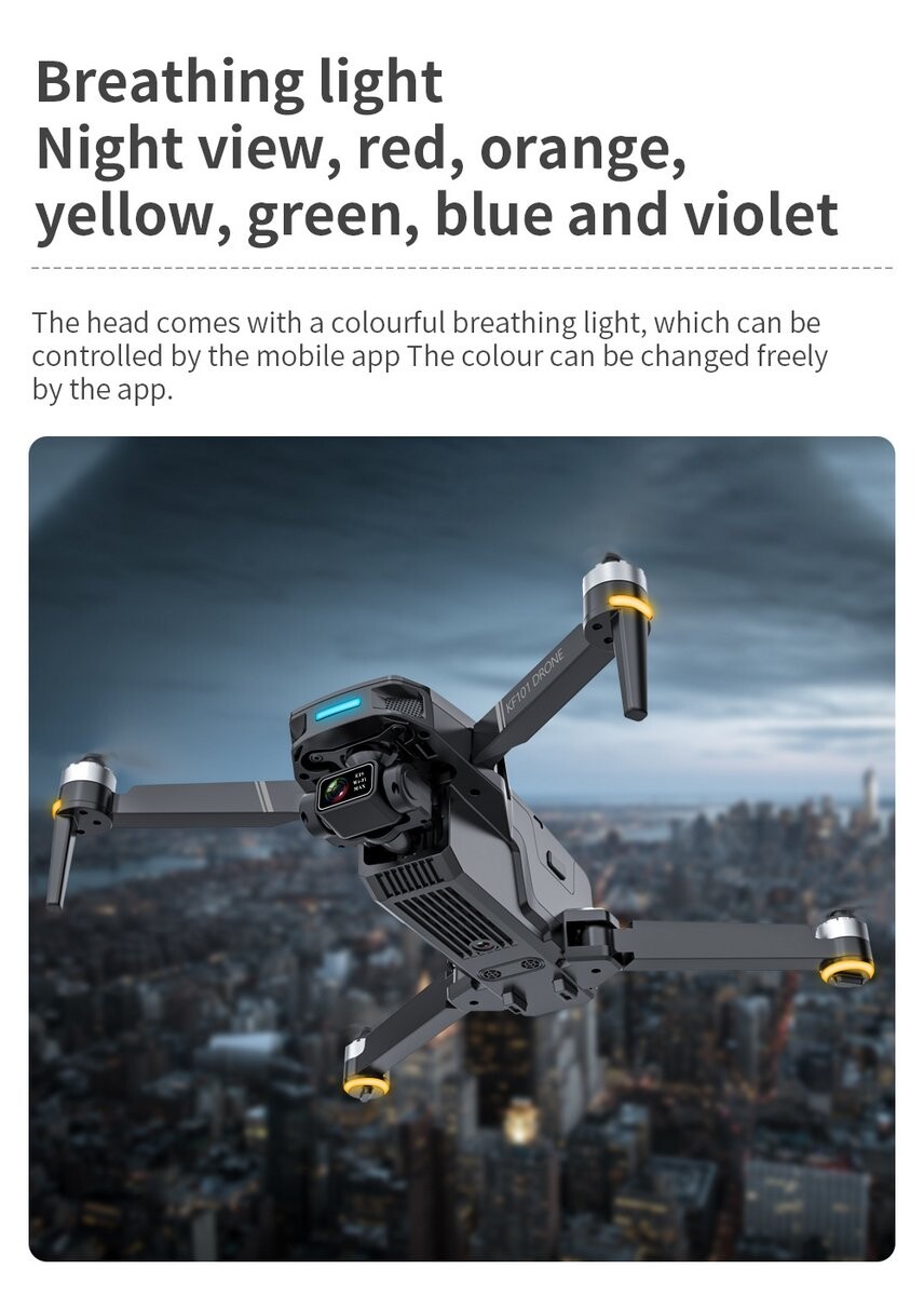 4K Drone GPS avec Gimbal à 3 axes et connexion WIFI 5G pour télécommande.