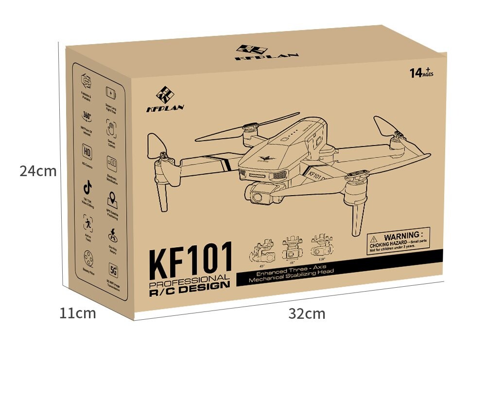4K Drone GPS avec Gimbal à 3 axes et connexion WIFI 5G pour télécommande.