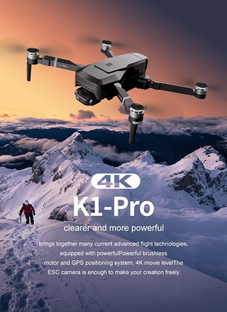 Drone RC GPS Caméra HD 4K Gimbal 2 Axes WiFi FPV