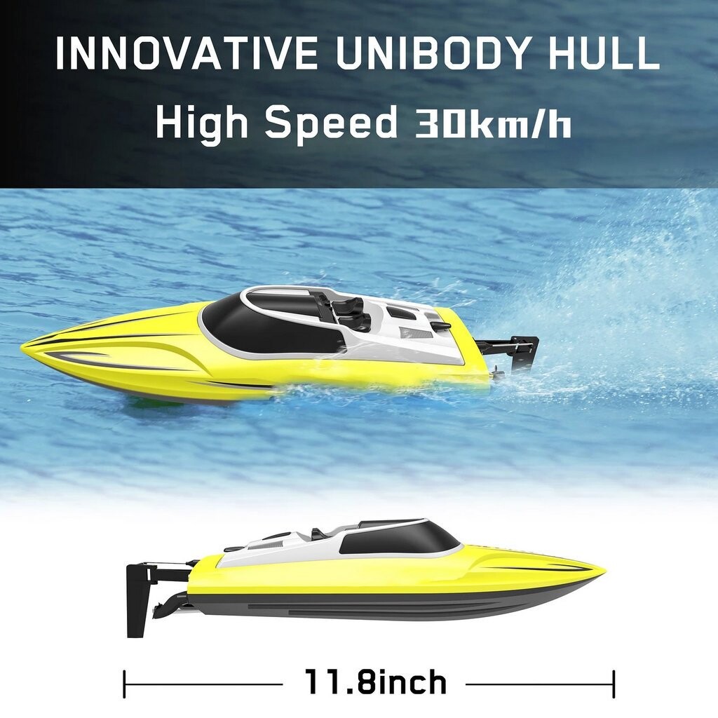 Bateau RC 20 MPH rapide pour adultes 2,4 GHz
