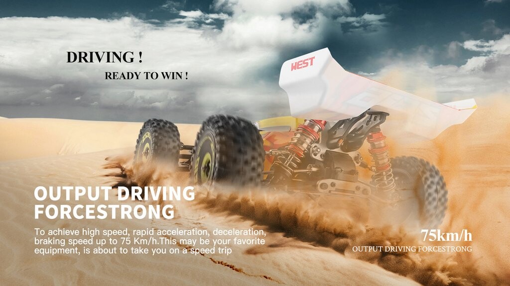 Whizplaymart RC Car Brushless hors-route Voiture télécommandée