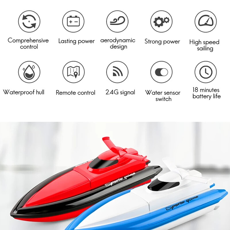 2.4G RC Boot Lade wasserdichtes Fernsteuerboot