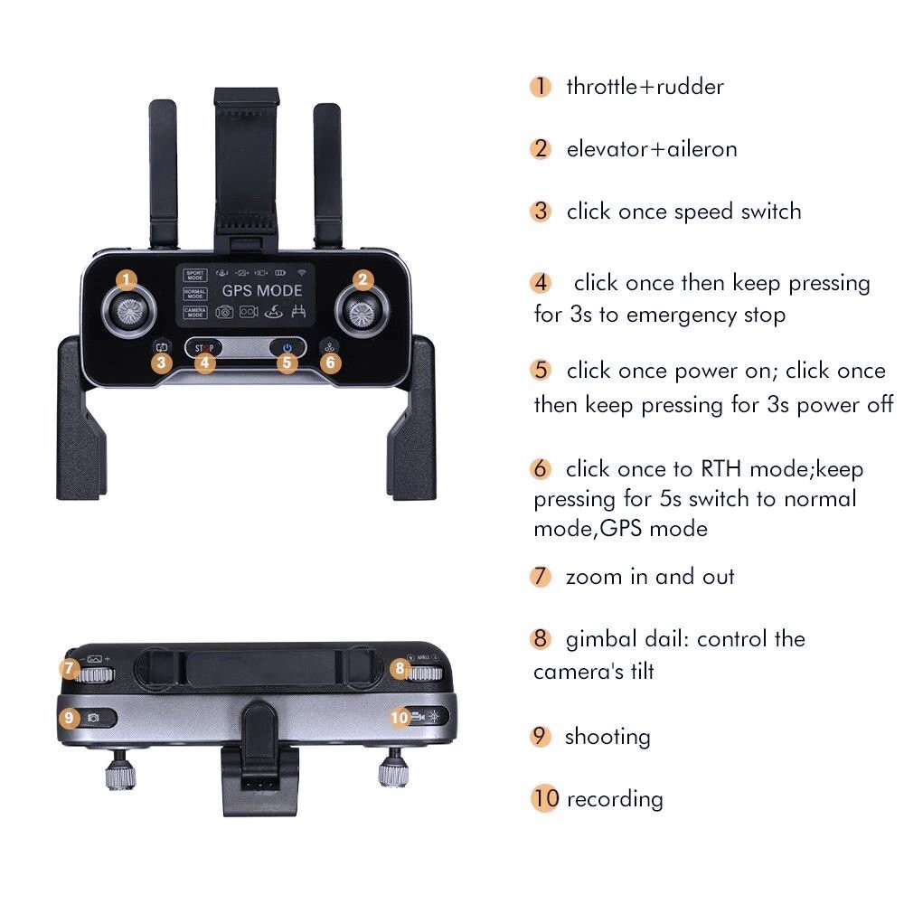 5G Wifi FPV GPS RC 4K Kamera 2-Achsen Gimbal RC Drohne