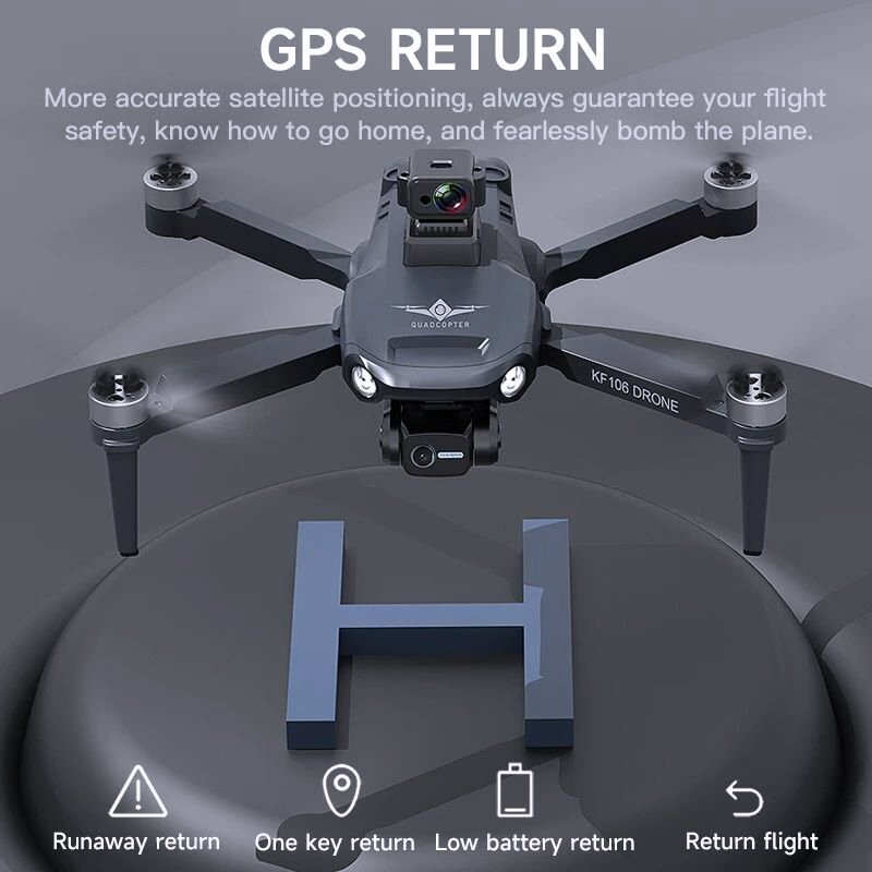 GPS RC Drohne 3-Achsen-Anti-Shake-Gimbal 4K HD-Kamera 5G Wifi FPV