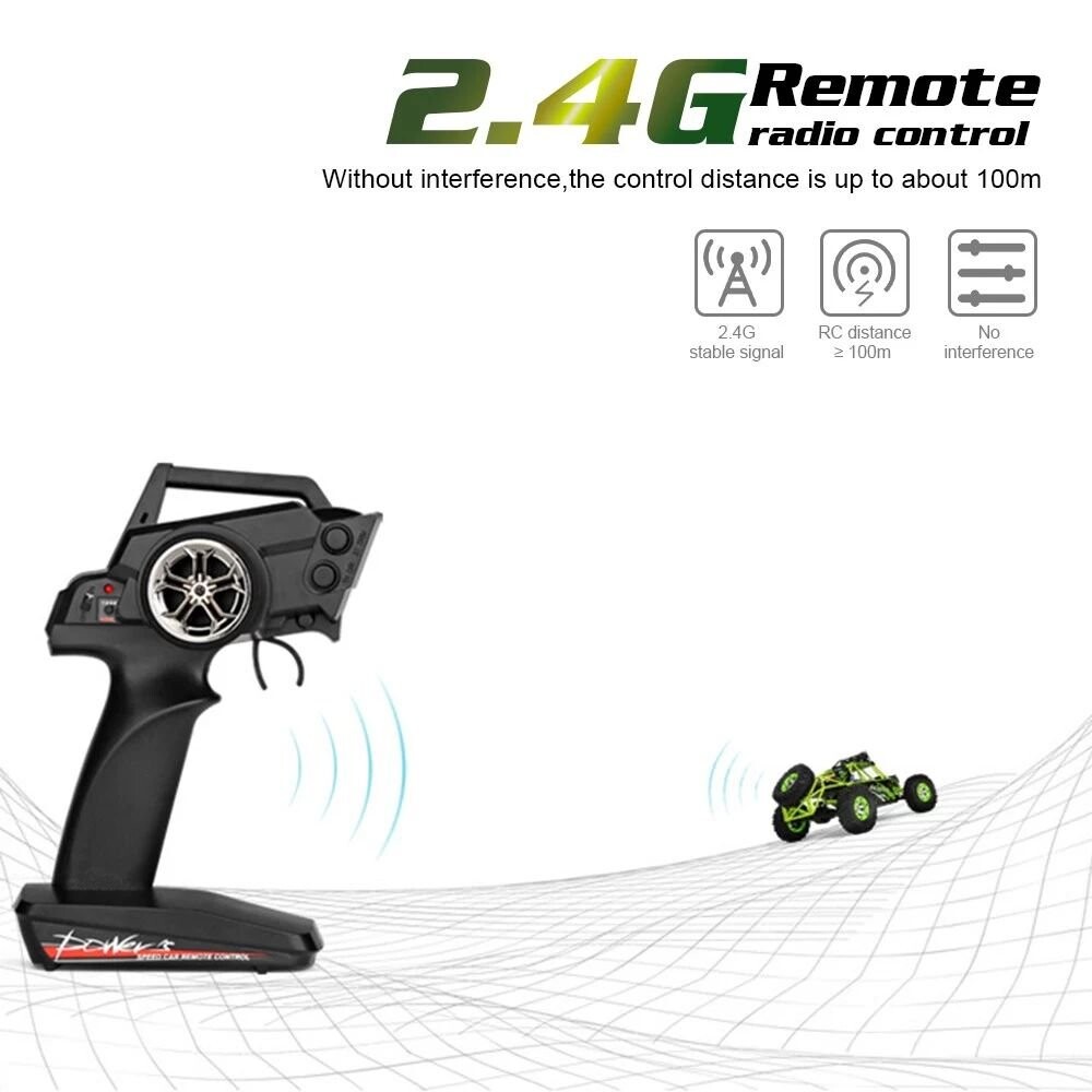 Whizplaymart 2.4G 1:12 4WD Crawler RC Auto mit LED-Licht