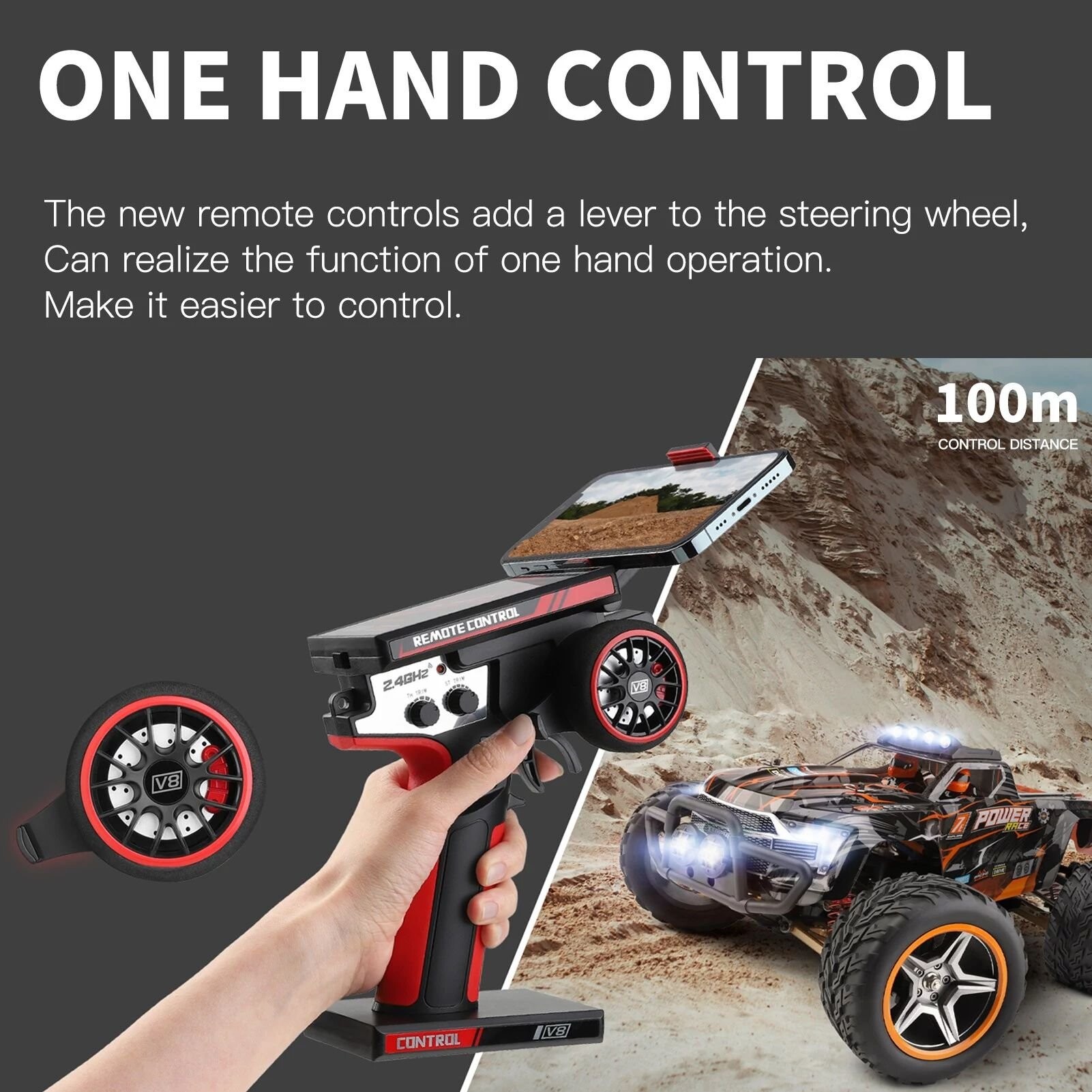 Whizplaymart 2,4G 4WD Elektrisches Fernsteuerungs-Kletterauto