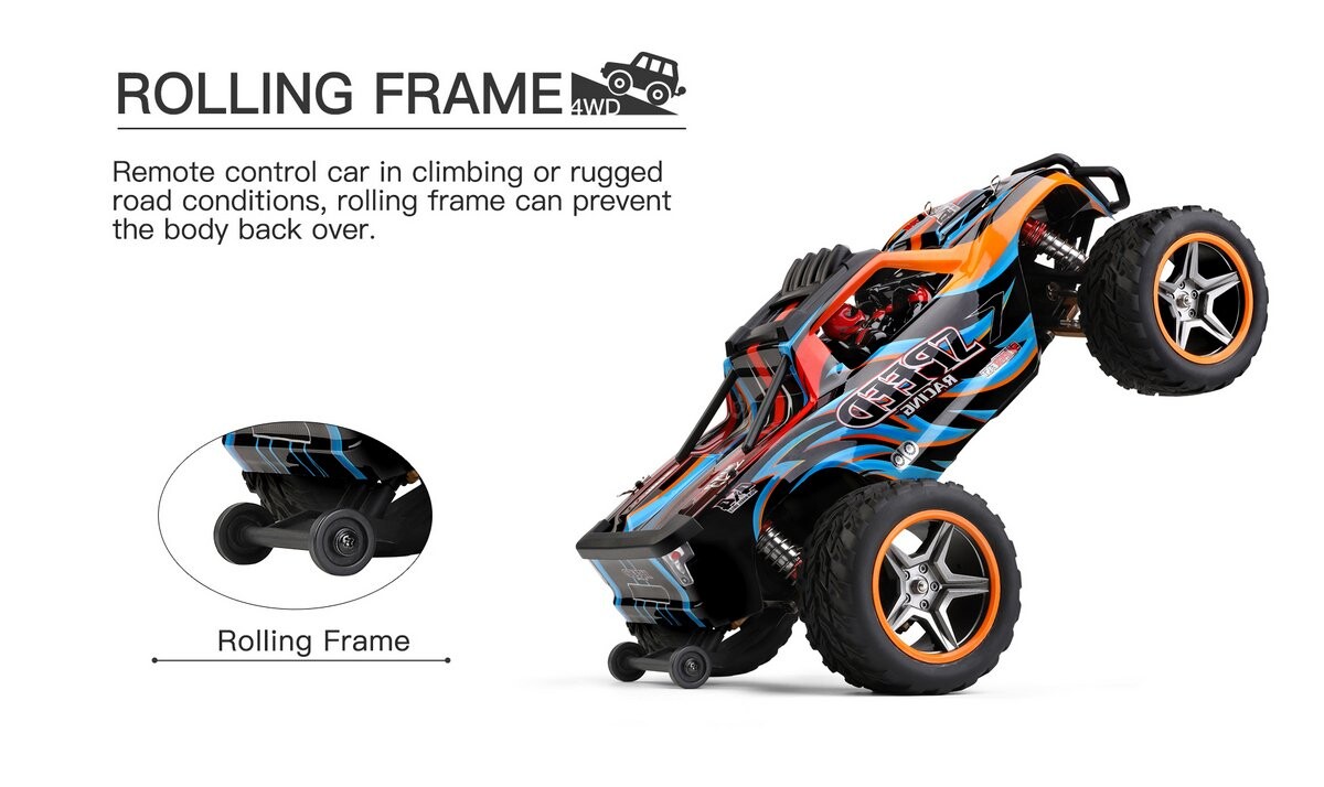 Whizplaymart 2.4G RC Rennwagen aus Aluminiumlegierung 4WD Elektroauto