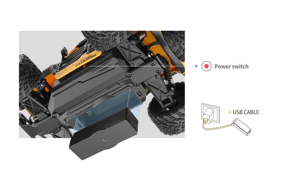 Whizplaymart Mini RC Auto Mit LED-Lichtern Buggy LKW