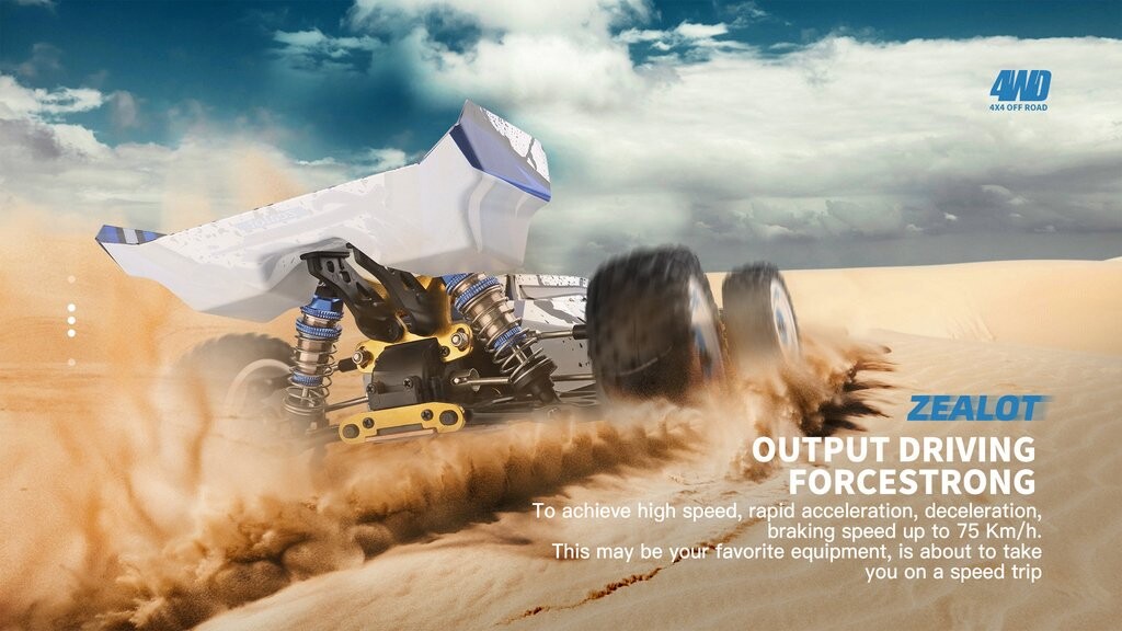 Whizplaymart RC Auto Brushless 4WD Elektroauto