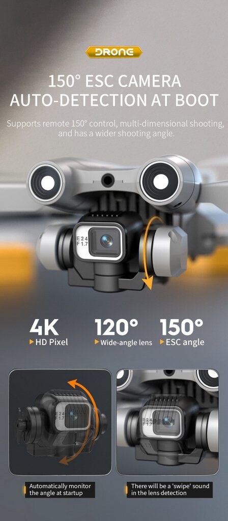GPS RC Drone 3-Axis Anti-Shake Gimbal 4K HD Camera 5G Wifi FPV blijft hetzelfde in het Nederlands. Het is een technische term en er is geen vertaling.