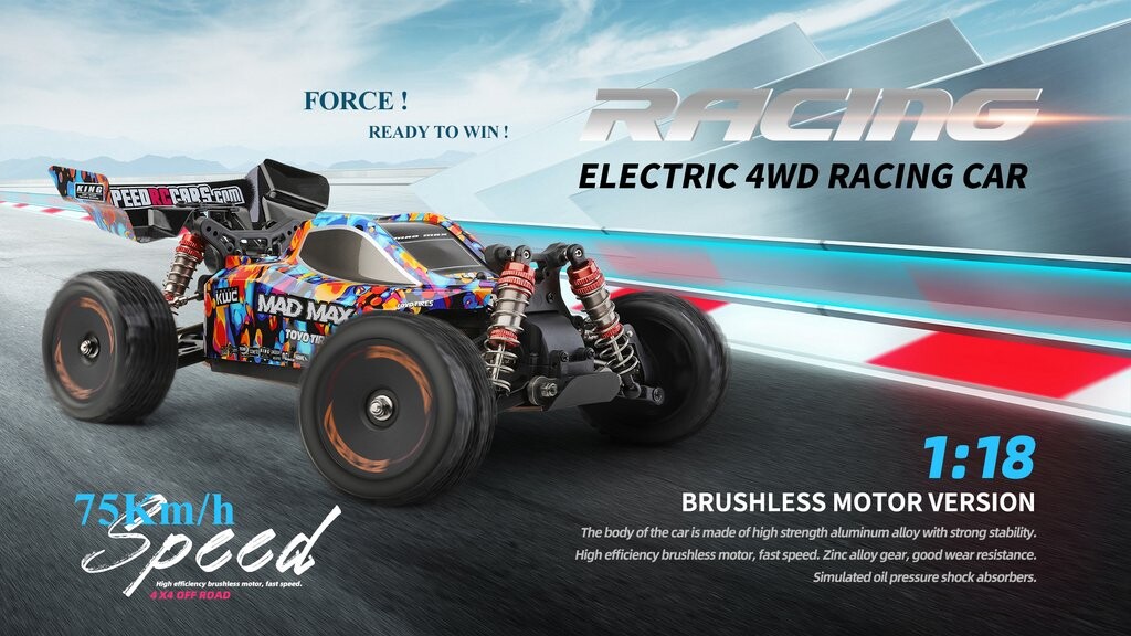 Whizplaymart RC Auto 1/18 4WD 2.4G Radio Control Afstandsbediening Voertuig Modellen Volledig Proportioneel