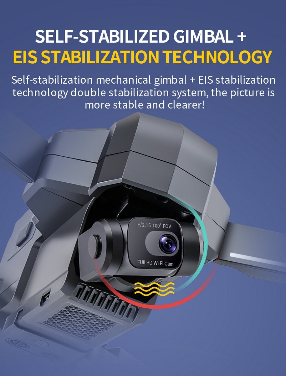 4K Drones 3KM WIFI GPS EIS 2-axis Anti-Shake Gimbal Drones 4K con 3KM de WIFI, GPS, EIS, y un gimbal de 2 ejes anti-vibración.