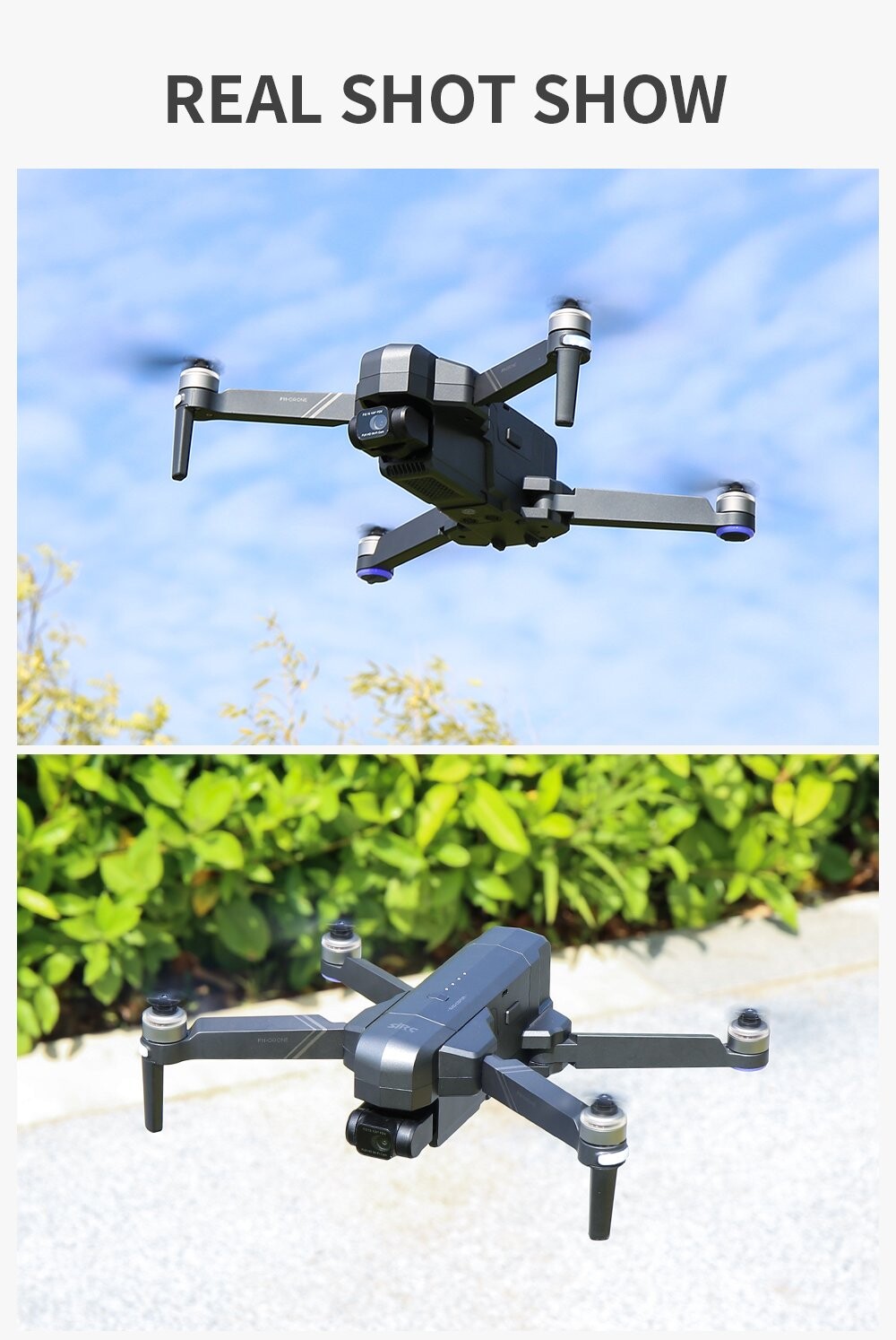 Drone RC con GPS y cámara 4K de 2 ejes de gimbal, FPV Wifi 5G.