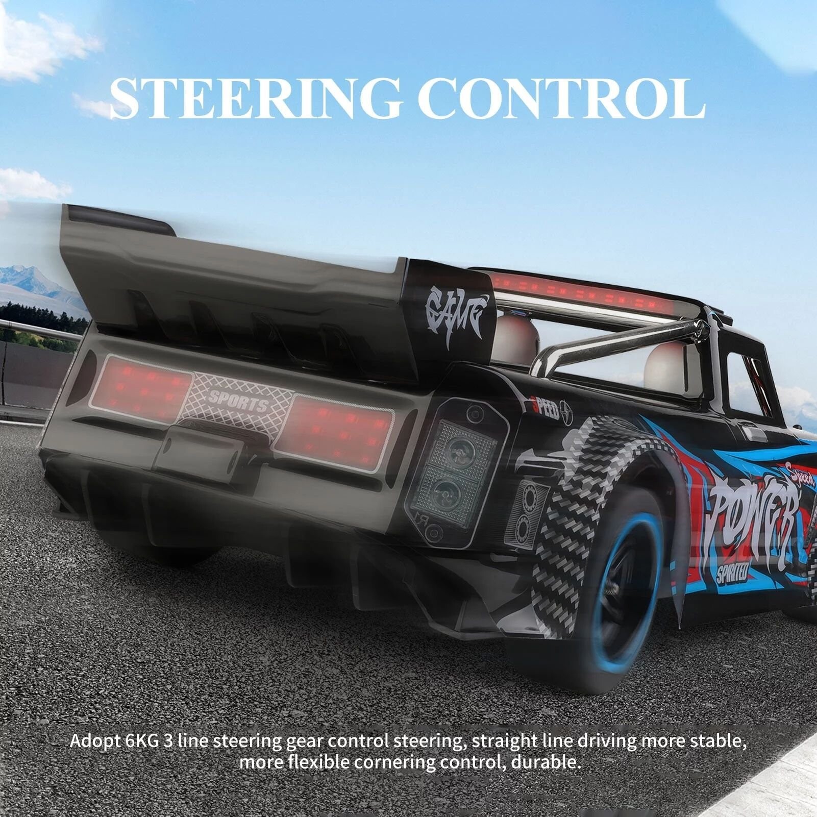Whizplaymart Coche RC Brushless 4WD Eléctrico de Deriva