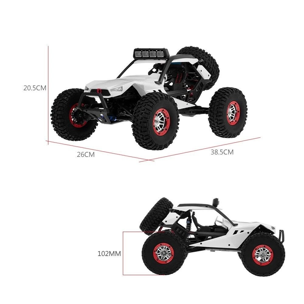 Whizplaymart Coche RC Vehículo de carreras todoterreno Rock RC Crawler Truck