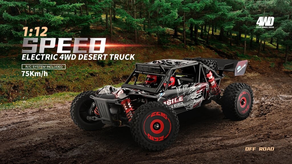 Whizplaymart RC Car V2 2.4G Brushless 4WD Electric CarWhizplaymart Coche RC V2 2.4G Brushless 4WD Coche Eléctrico