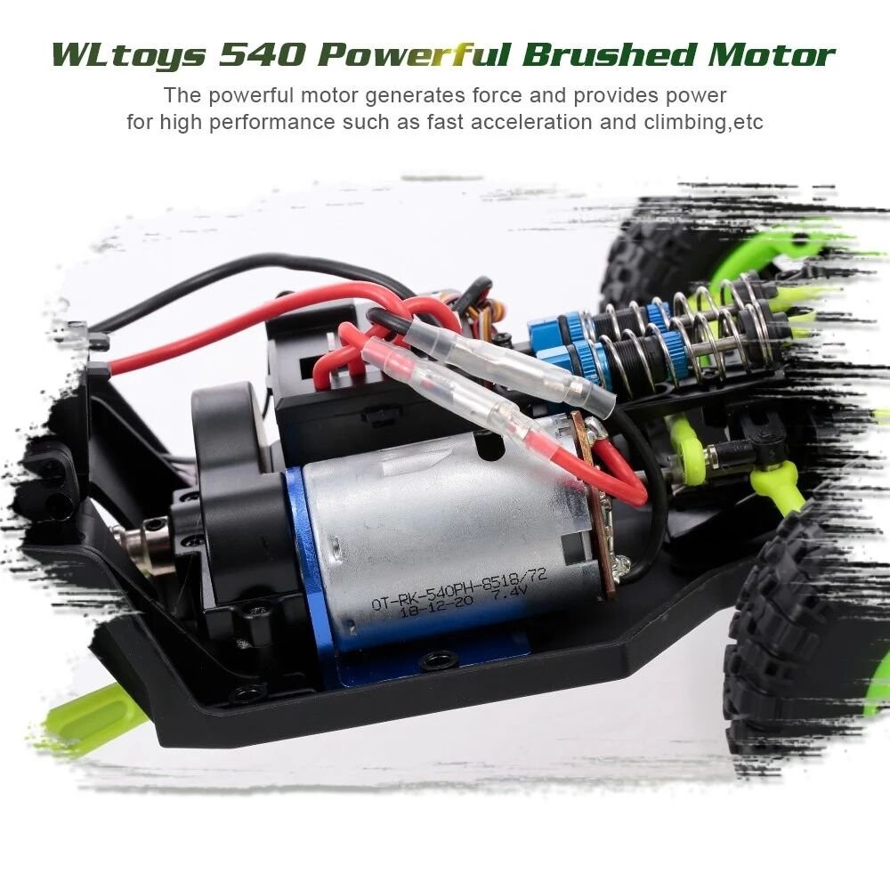 Whizplaymart 2.4G 1:12 4WD Crawler RC Car con luce LED