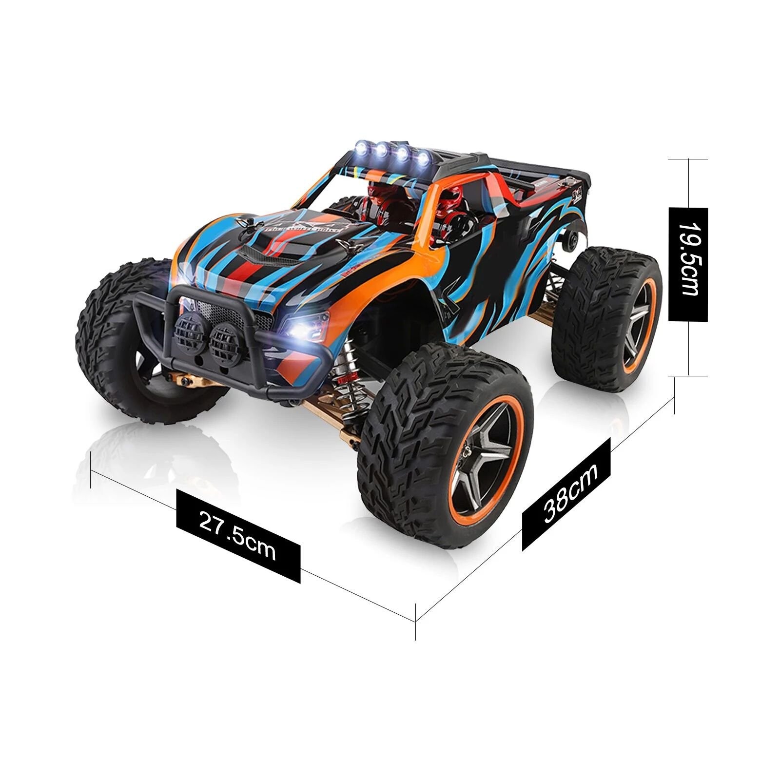 Whizplaymart 2.4G RC Racing Car Alloy Electric Car 4WD